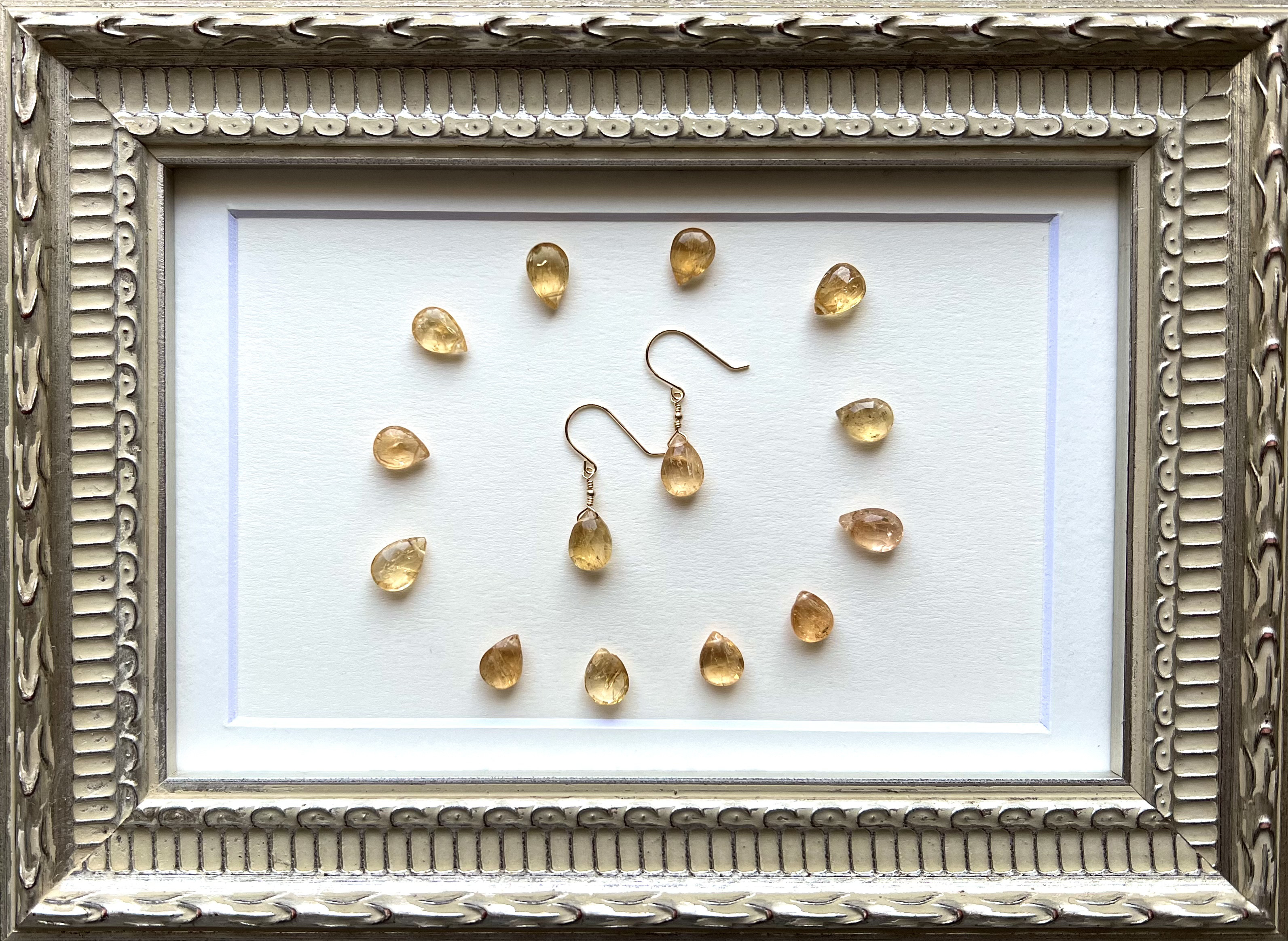 【総K18製】受注制作インペリアルトパーズの一粒ナチュラルピアス【送料、ラッピング無料】