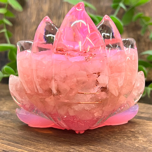 1点もの】九尾の狐オルゴナイト ローズクォーツ その他置物 毘殊  