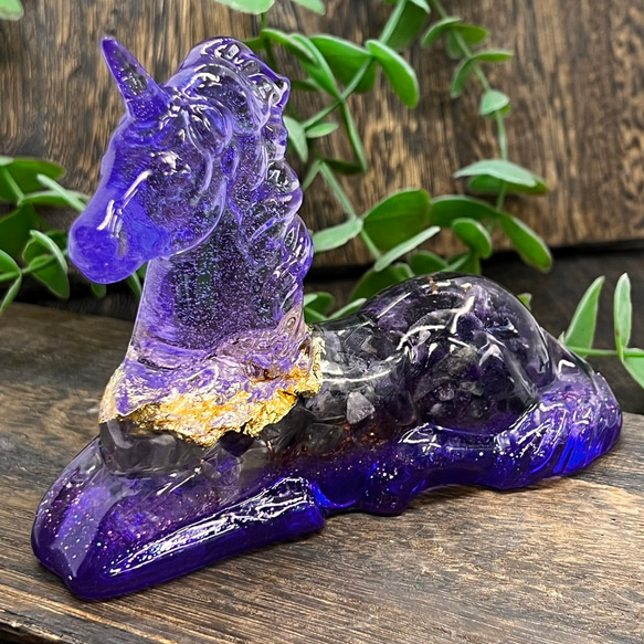 オルゴナイトユニコーンリボン〜台座付き〜