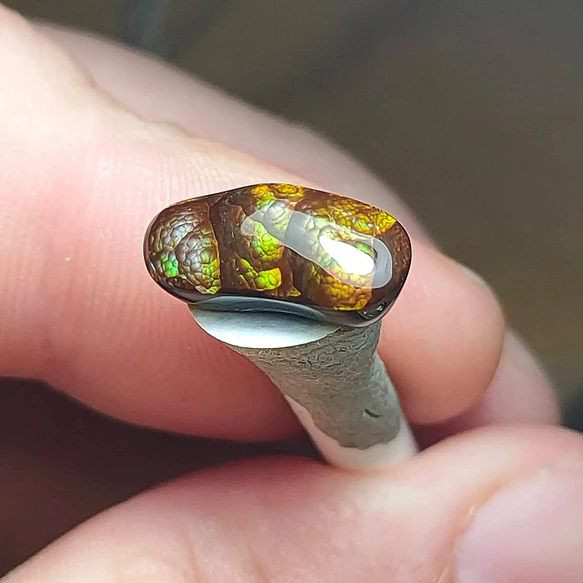 一点もの k18 Fire Agate リング No.5/ 受注制作 8枚目の画像