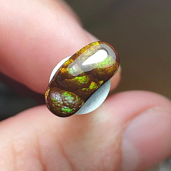 一点もの k18 Fire Agate リング No.5/ 受注制作 9枚目の画像