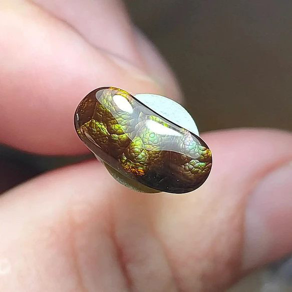 一点もの k18 Fire Agate リング No.5/ 受注制作 7枚目の画像