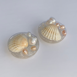 シェルとパールのスマホグリップ　グリップトック　スマホスタンド　韓国　貝殻 6枚目の画像