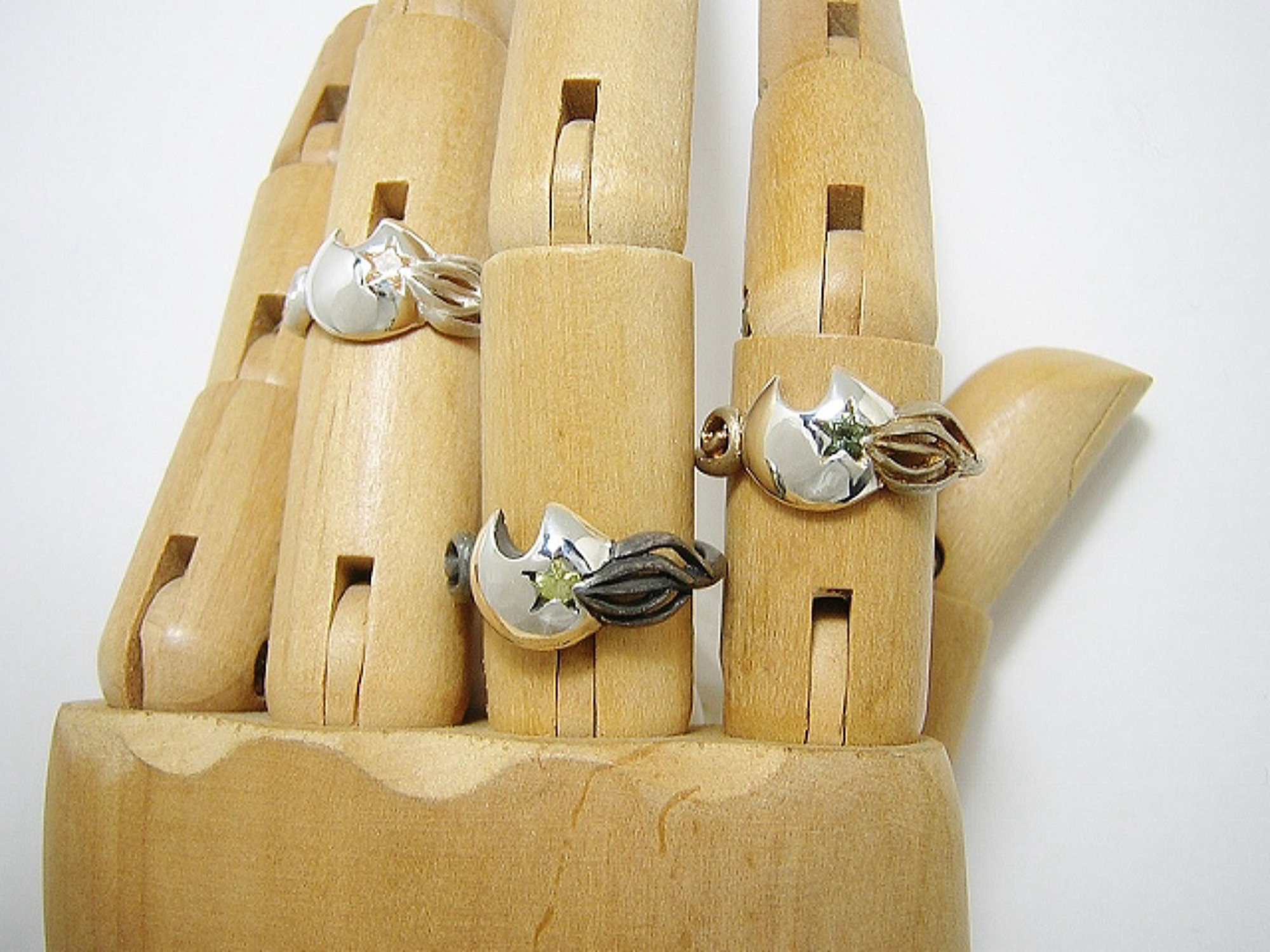 ネコヒゲ星 cat's whiskers' star (猫 ねこ リング 指輪 シルバー 彗星 月 惑星 宇宙 宝石)