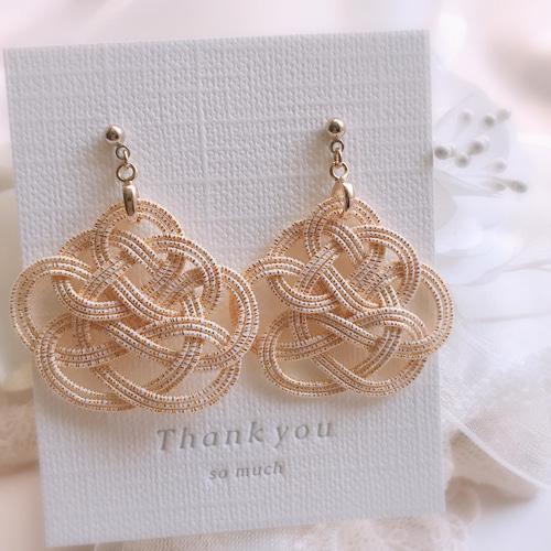 水引 和風 ピアス ♡ 成人式 ・ 卒業式 ・ 七五三 ママ にぴったり