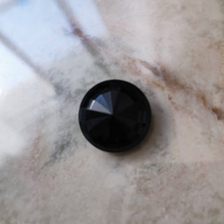 チェコガラスボタン　ブラック 2枚目の画像