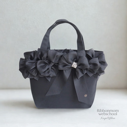 黒メッシュリボン＊リボンバッグ トートバッグ KayaRibbon 通販