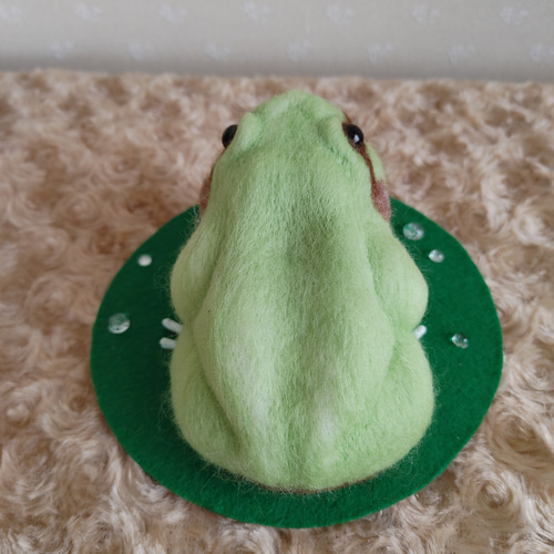 〈値下げ中〉　カエル　ウシガエル　ぬいぐるみ　羊毛フェルト① 値下げ中〉 カエル ウシガエル ぬいぐるみ 羊毛フェルト②
