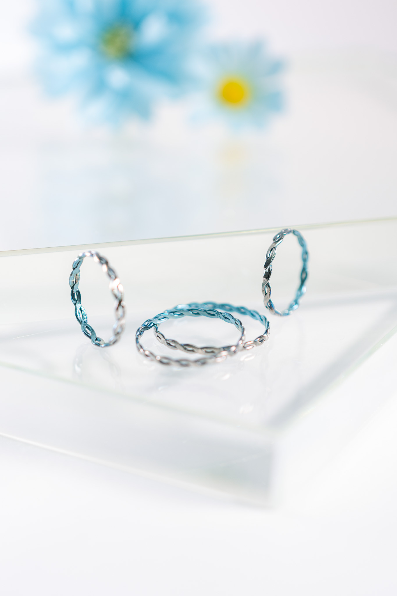 ≪オーダー専用»チタンリング スカイブルアプト sukaiburuuapt 重ね付け 細指輪 Skinny Ring
