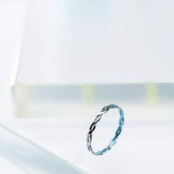 チタンリング スカイブルアプト sukaiburuuapt 重ね付け 細指輪 Skinny Ring　size約7.5号 1枚目の画像