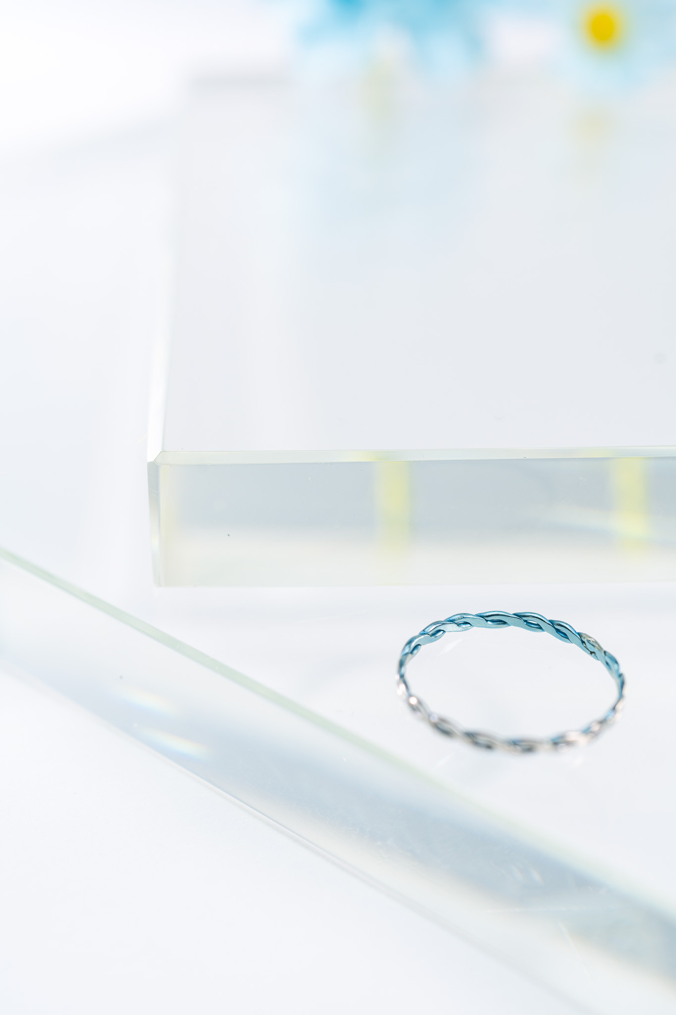 チタンリング スカイブルアプト sukaiburuuapt 重ね付け 細指輪 SkinnyRing size約17.5号