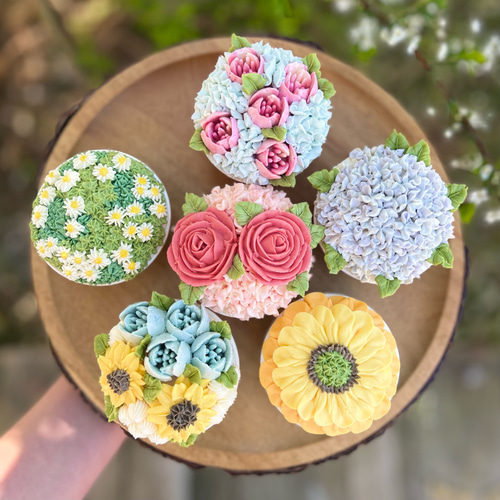 cupcake flowers box 2025 B/フラワーカップケーキ6個セット /【母の日