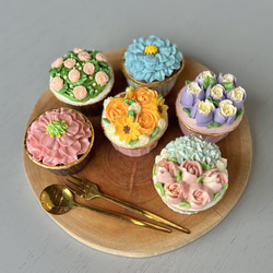 cupcake flowers box 2025 B/フラワーカップケーキ6個セット /【母の日2025】 13枚目の画像