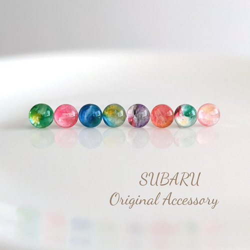 No.599-C クリスタルガラス☆しずく型☆レジンピアス・イヤリング  