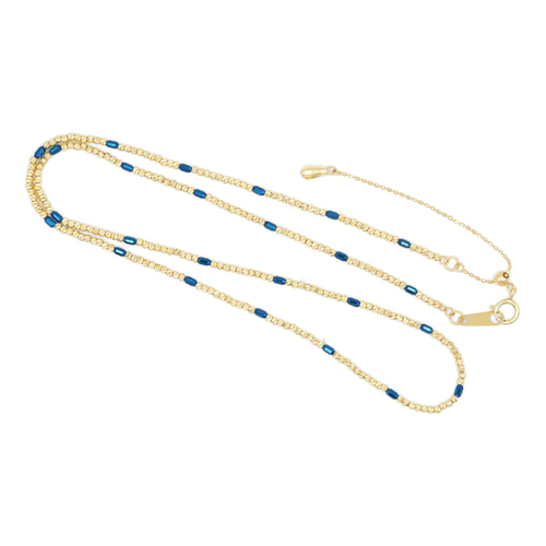 新商品K18カラフルカットボールネックレス 230324－001