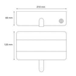 ［PUレザー］マスクケース　ダークグレー/ わずか30g。縦型でコンパクトな軽いマスクケースです。 5枚目の画像