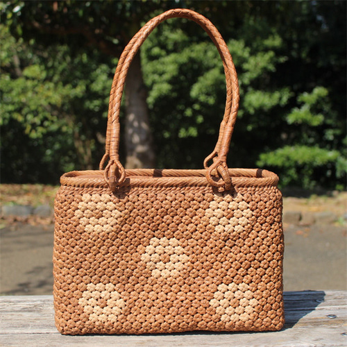 六角花結び編み 山葡萄 かごバッグ 網代編み やまぶどう 山ぶどう カゴバッグ 楽天市場】【5%offクーポン】山葡萄 かごバッグ バッグ かご 籠 六角花