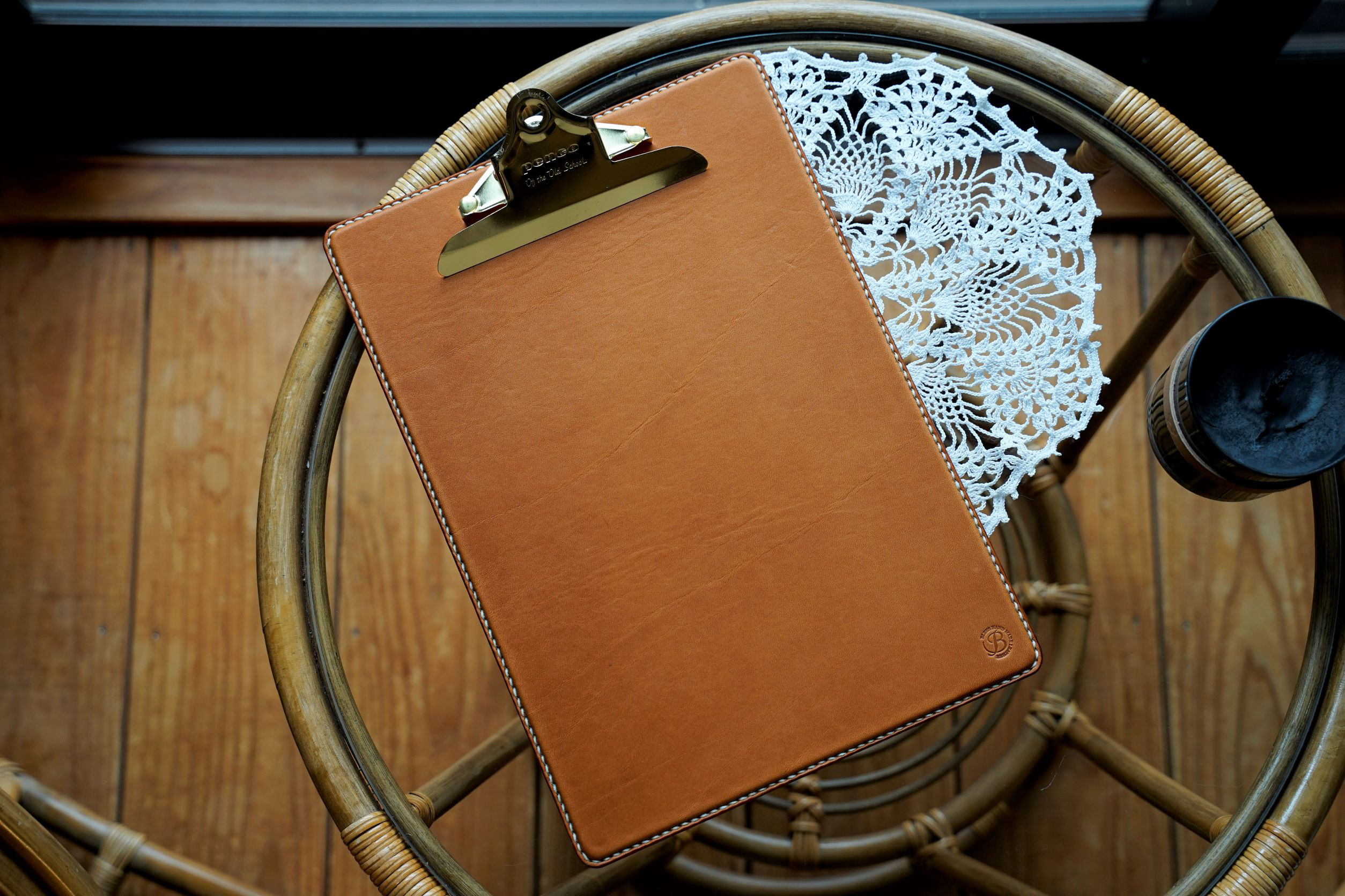 本革 クリップボード（A4サイズ）キャメル