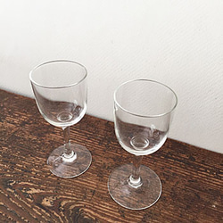 SALE!ヴィンテージリキューガラス ワイングラス　昭和気泡　ハンドメイドコップ　吹きガラス 2枚目の画像