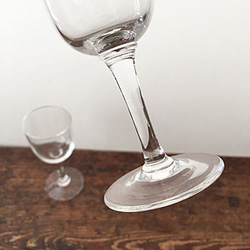 SALE!ヴィンテージリキューガラス ワイングラス　昭和気泡　ハンドメイドコップ　吹きガラス 4枚目の画像