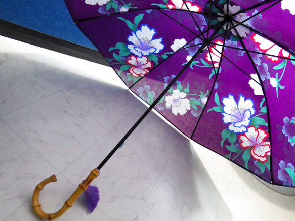 浴衣から生まれた日傘　萌えいでよ 春は菫の濃むらさき《限定品》 11枚目の画像