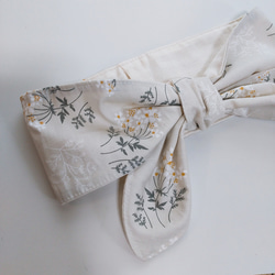 ネッククーラー スカーフ ひんやり  真夏 節電 保冷剤 リネン 母の日  リボン型 1枚目の画像
