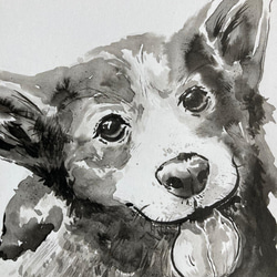 犬　DOG ウェルシュコーギー　アート 1枚目の画像