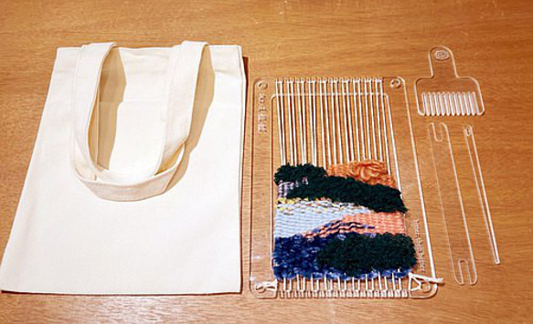 透明壓克力 攜帶梭織板 附梭織工具 送毛線 教學影片 / 簡易織布 Acrylic Weaving Loom Kit 第6張的照片