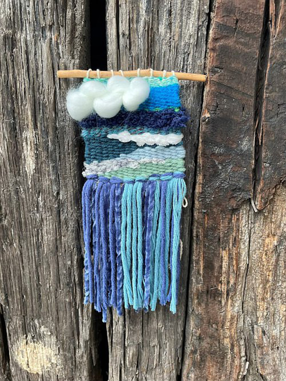 透明壓克力 攜帶梭織板 附梭織工具 送毛線 教學影片 / 簡易織布 Acrylic Weaving Loom Kit 第7張的照片