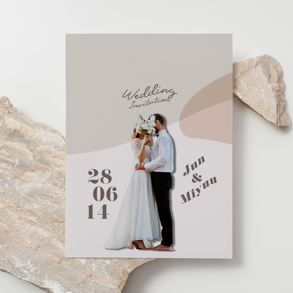 結婚式招待状 ニュアンスカラー / 1部124円~│ウェディング 結婚