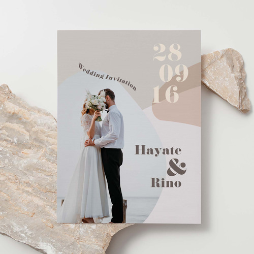 結婚式招待状 ニュアンスカラー / 1部124円~│ウェディング 結婚
