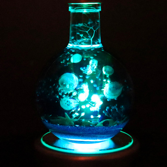 クラゲゆらめく瑠璃色の海世界＊LEDライト付き（無料ギフトラッピング） 12枚目の画像