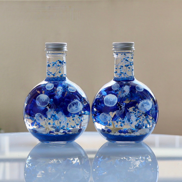 クラゲゆらめく瑠璃色の海世界＊LEDライト付き（無料ギフトラッピング） 14枚目の画像