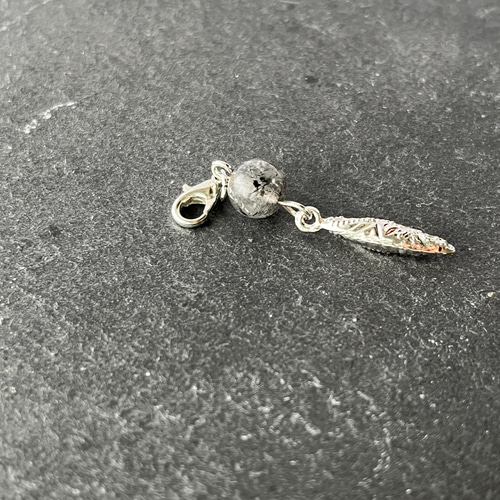 ブラックルチルクォーツチャーム / メンズ / 天然石 その他