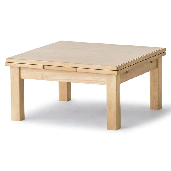 伸長式テーブル 幅70cm（伸長式で120cm） 奥行70cm 高さ36cmゆめみ-EXテーブル DB色 7枚目の画像