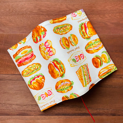 【四六判ソフトカバー用】いろいろサンドイッチのブックカバー 5枚目の画像