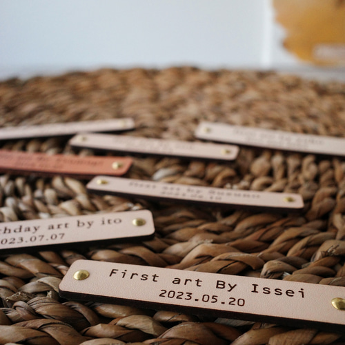 ヌメ革アートタグ / ファーストアートタグ 額縁プレート 雑貨・その他