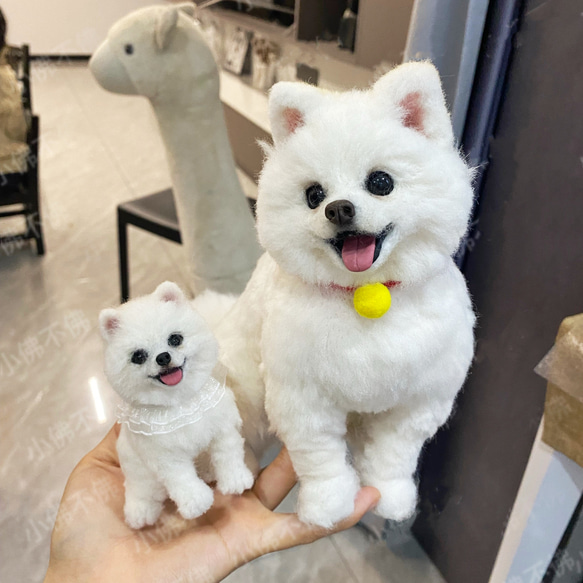 想像を超えての オーダーメイドペット】羊毛フェルト、うちの子 犬ぬいぐるみ 羊毛フェルト