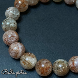 高品質★希少☆レッドルチルクォーツ 10mm 天然石ブレスレット red rutile quartz  内径 約16cm 3枚目の画像