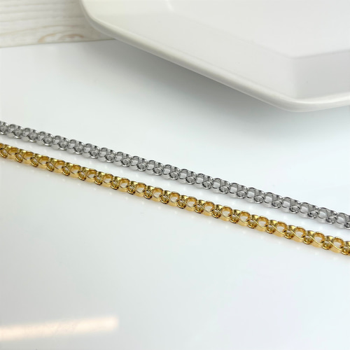 付けっぱなしOK！ ラウンドロロチェーン ネックレス ステンレス ギフト