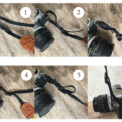 手作り減圧カメラストラップ カメラバックロープ 携帯電話ストラップ (青海波猫-黒) S61 9枚目の画像