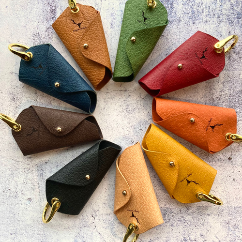 ワイルドな猪革のスマートキーケース メンズ レディース 本革  