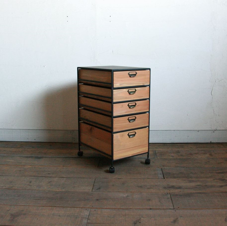 木箱のドロワー　キャスター付き【サイズオーダー可】