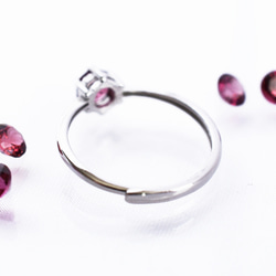 ロードライトガーネット指輪、リング：ピンク、ワインレッド、赤紫：6本爪：シルバー：Creema限定【送料無料】 6枚目の画像