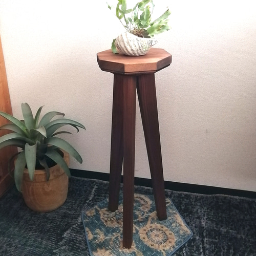 Kiri＊木製 スツール 花台 インテリア 当時物 花台 スツール 木製 インテリア 彫刻 木彫り - メルカリ