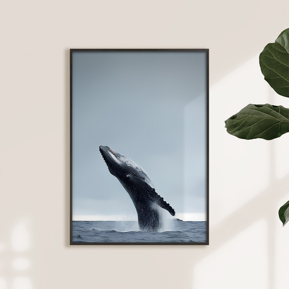 【クジラ アートフォト】インテリア雑貨 ポスター 写真 モダン おしゃれ ウォールデコ 壁掛け 11枚目の画像