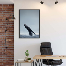 【クジラ アートフォト】インテリア雑貨 ポスター 写真 モダン おしゃれ ウォールデコ 壁掛け 10枚目の画像