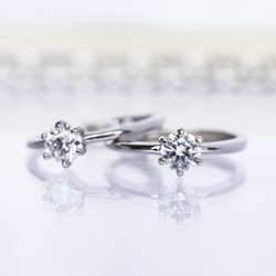 モアッサナイト指輪、リング：ダイヤモンドのような輝きと透明感：シルバー：Creema限定【送料無料】 5枚目の画像