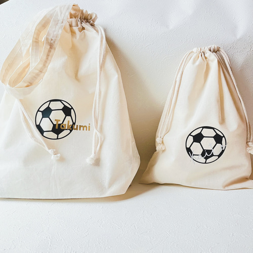 手作り　体操服　着替え袋　手提げ　ハンドメイド　サッカー 手作り体操服着替え袋手提げハンドメイドサッカー