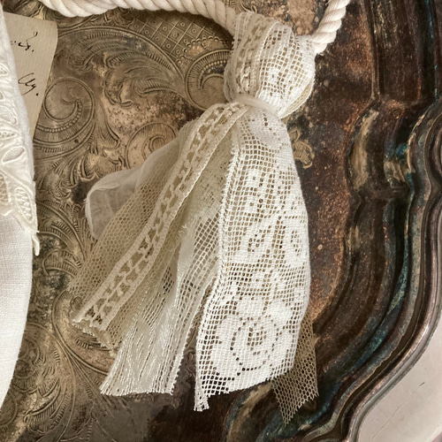 f*m様 アンティーク リネン フランスアンティーク リネン イニシャル刺繍 | mamantique